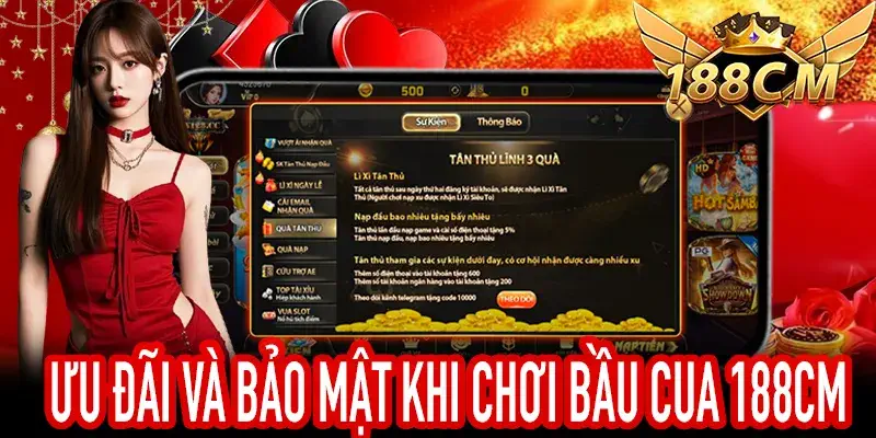 Ưu đãi hấp dẫn Bầu Cua 188CM cho tân thủ trải nghiệm an toàn