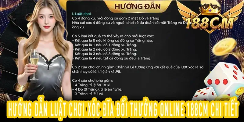 Bảng tỷ lệ cược tại Xóc Đĩa Đổi Thưởng Online 188CM cho tân thủ